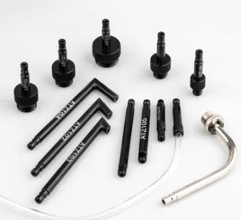 13-piece transmission oil refuelling kit with automatic transmission injector tool and wave box connector