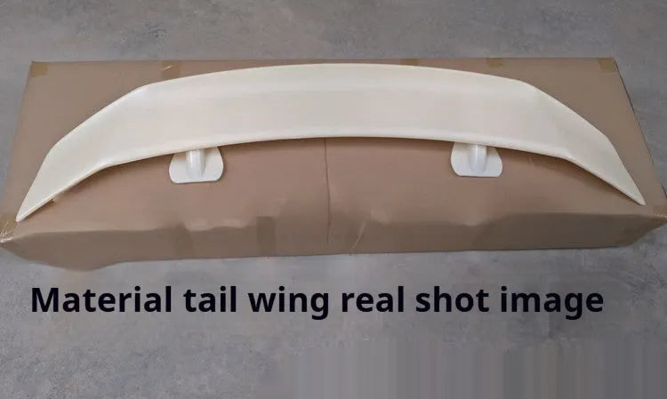 Universal punch-free car spoiler in ABS plastic for exterior modification, shown in available finishes.