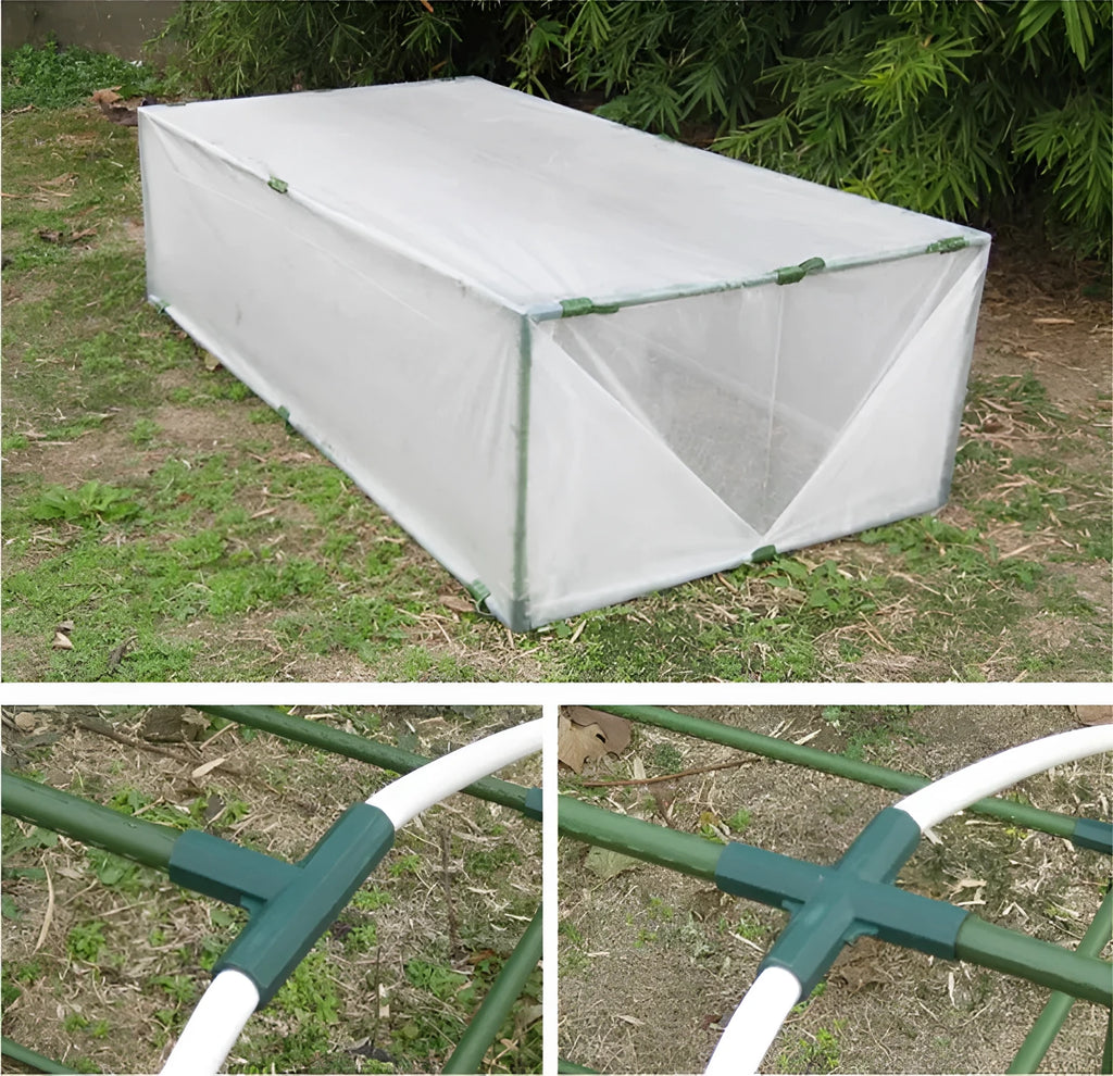 PP plastic 3-way and 4-way plant support connectors for 11mm garden stakes