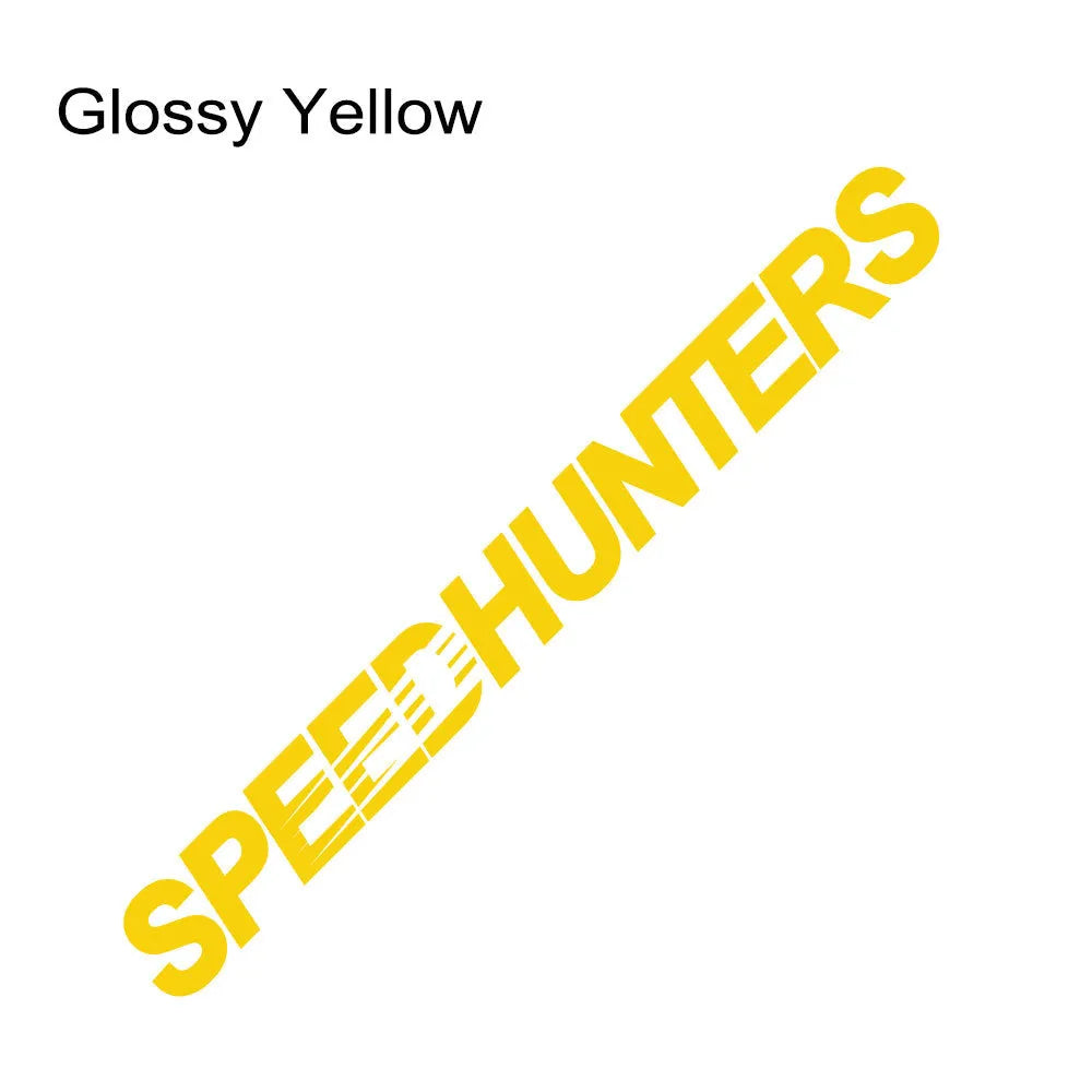 Speed Hunters reflective car vinyl sticker in black showing Speed Hunters graphic design