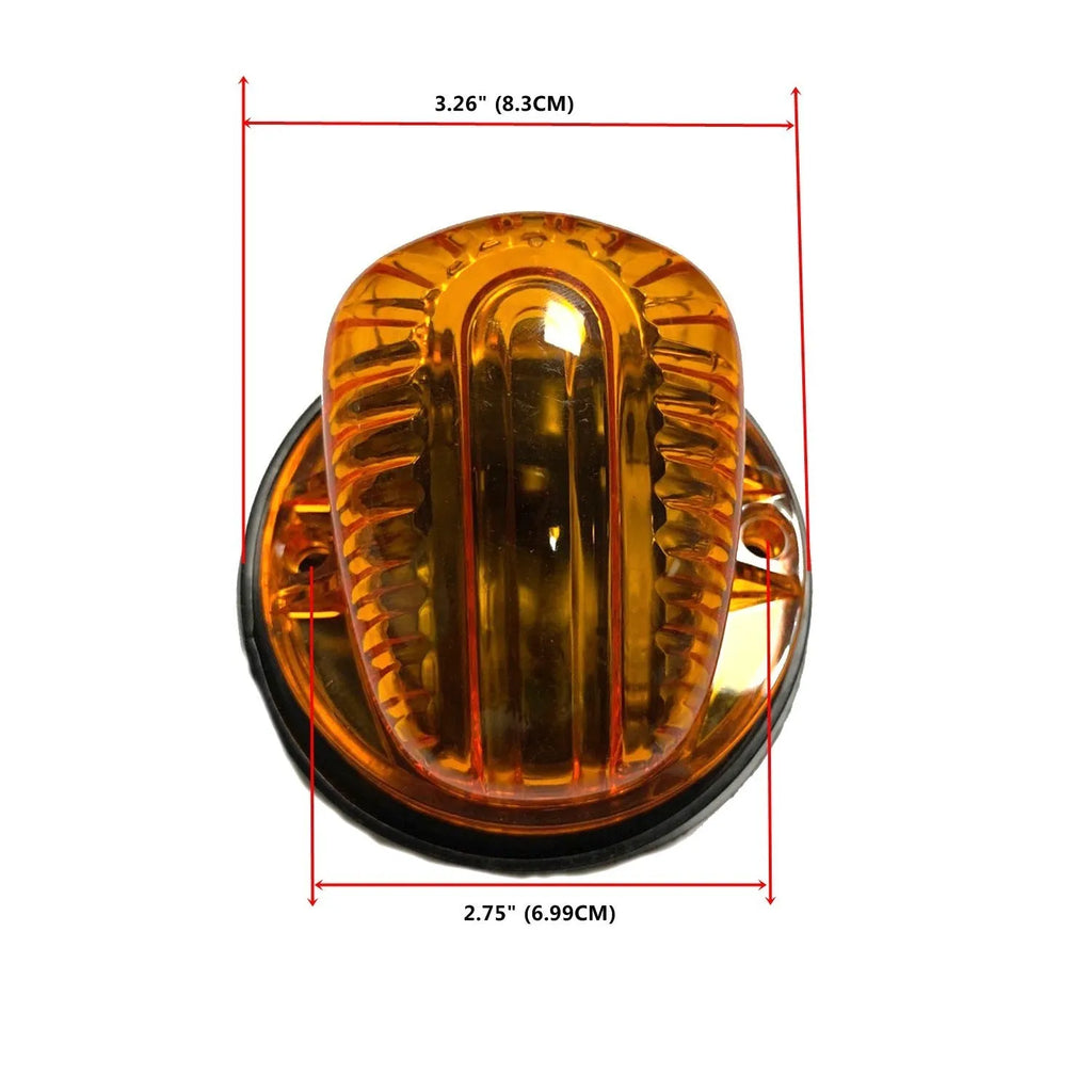 GR-series LED roof cab marker light with yellow lens, 83mm size, for trucks and 4x4 vehicles
