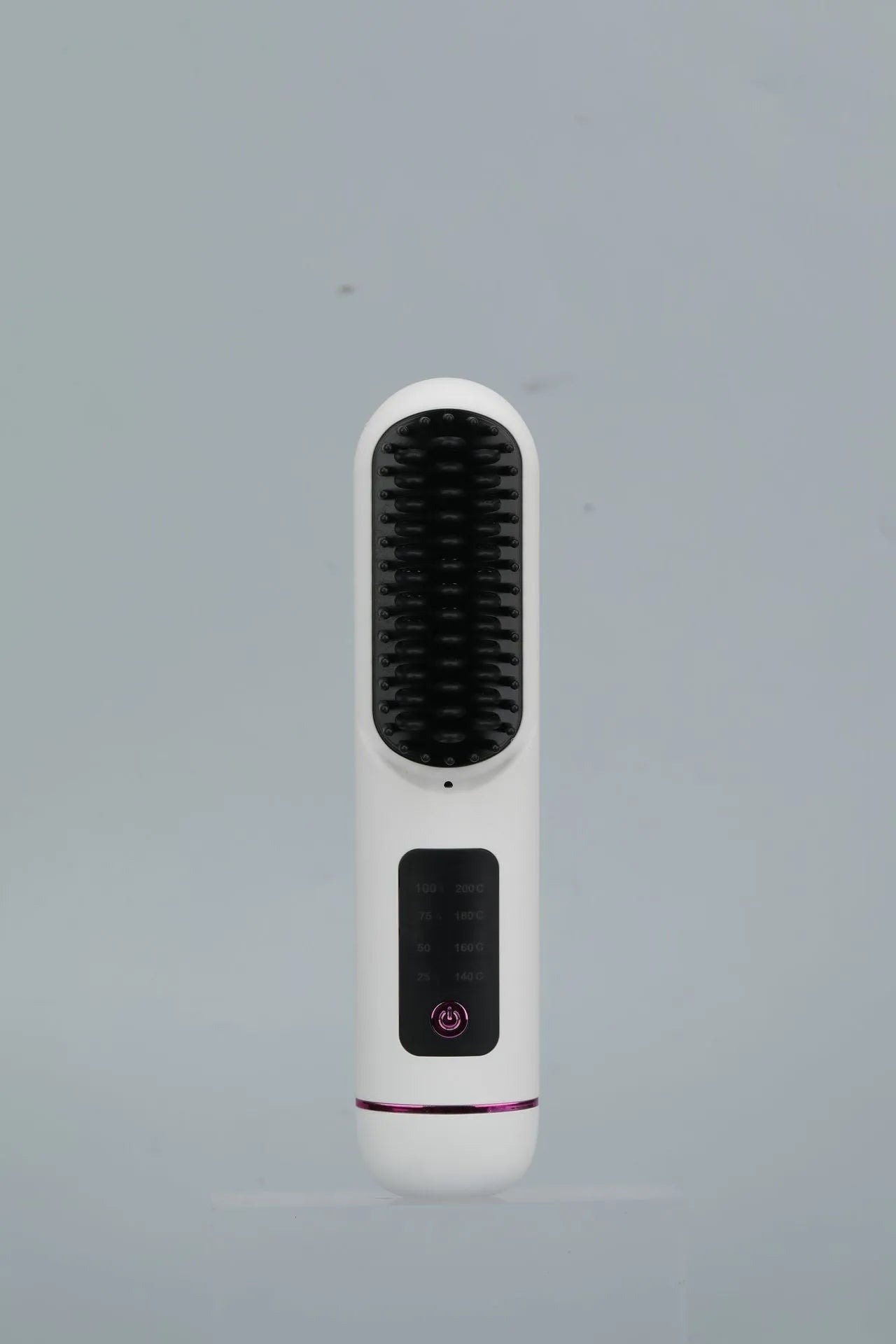 Portable charging negative ion straight hair comb in blue, grey, or white.