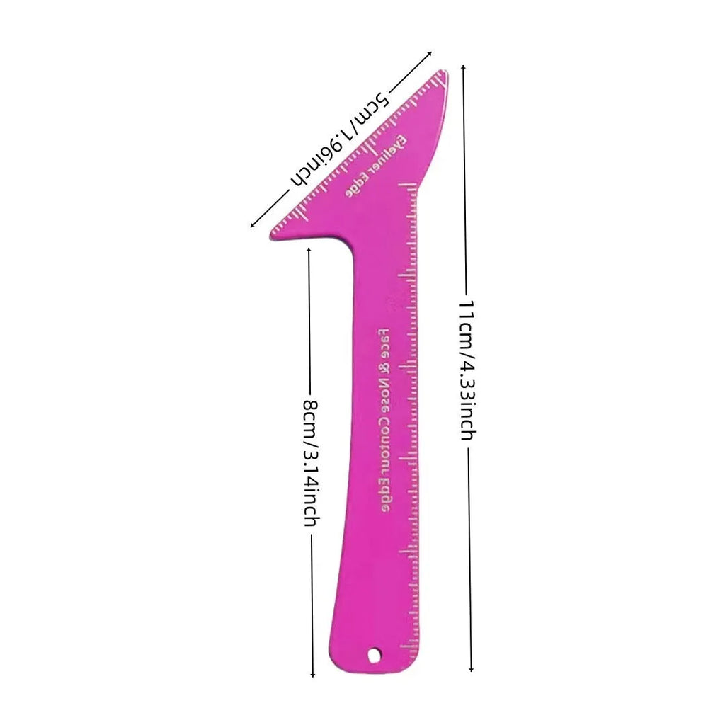 Reusable 3-in-1 angled eyeliner stencil tool for hooded eyes in LaserFX or Pink colour.