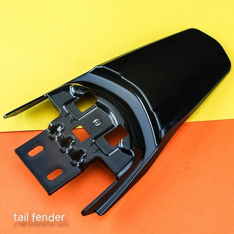 Carbon fibre tail mudguard and rear fender assembly for a Light Bee electric off-road bicycle.