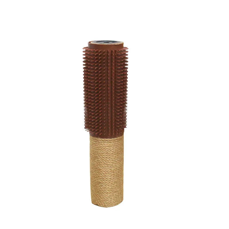 Brown sisal cat scratching post measuring 30cm tall with four scratching surfaces