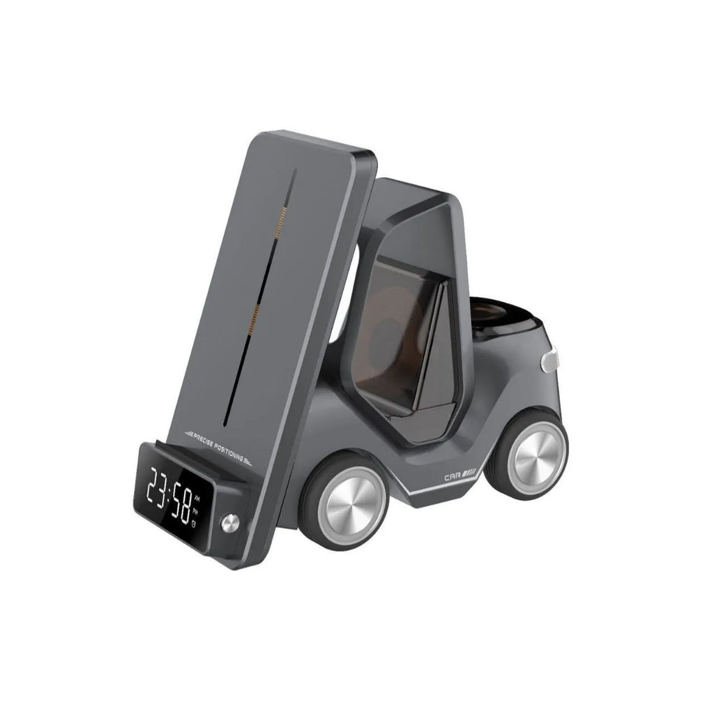 Grey, white, yellow, and orange 15W three-in-one wireless fast charging bracket for appliances