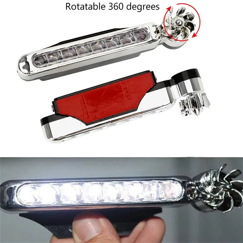 2Pcs wind energy LED daytime running light lamp strip with RGB colors for car or motorcycle styling