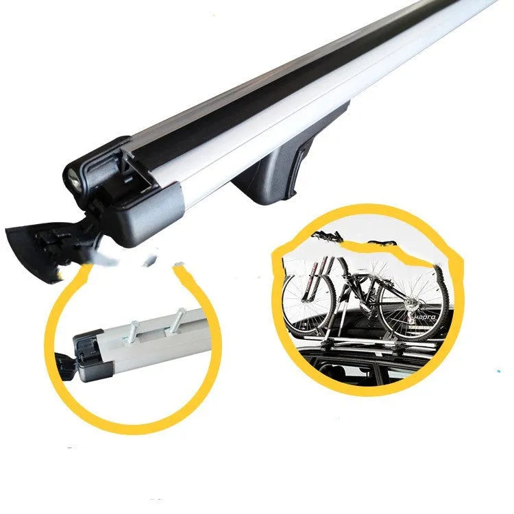 General Motors SUV alloy roof rack system with 75kg load capacity shown on vehicle
