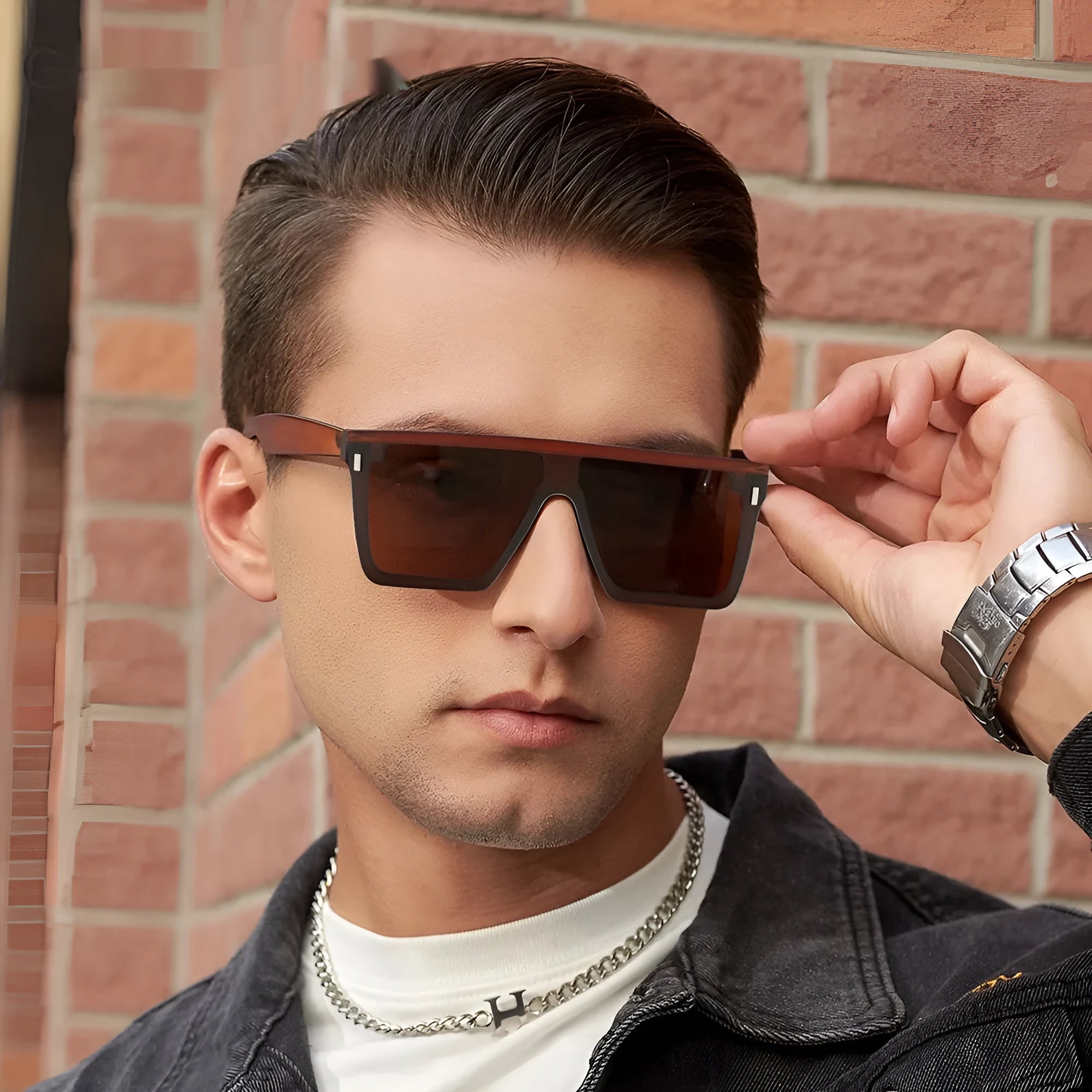 Polarized sunglasses C2 sand black frame gray piece for driving and fishing outdoor use