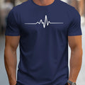 Men's loose fit short sleeve T-shirt in polyester blend fabric available in multiple colours