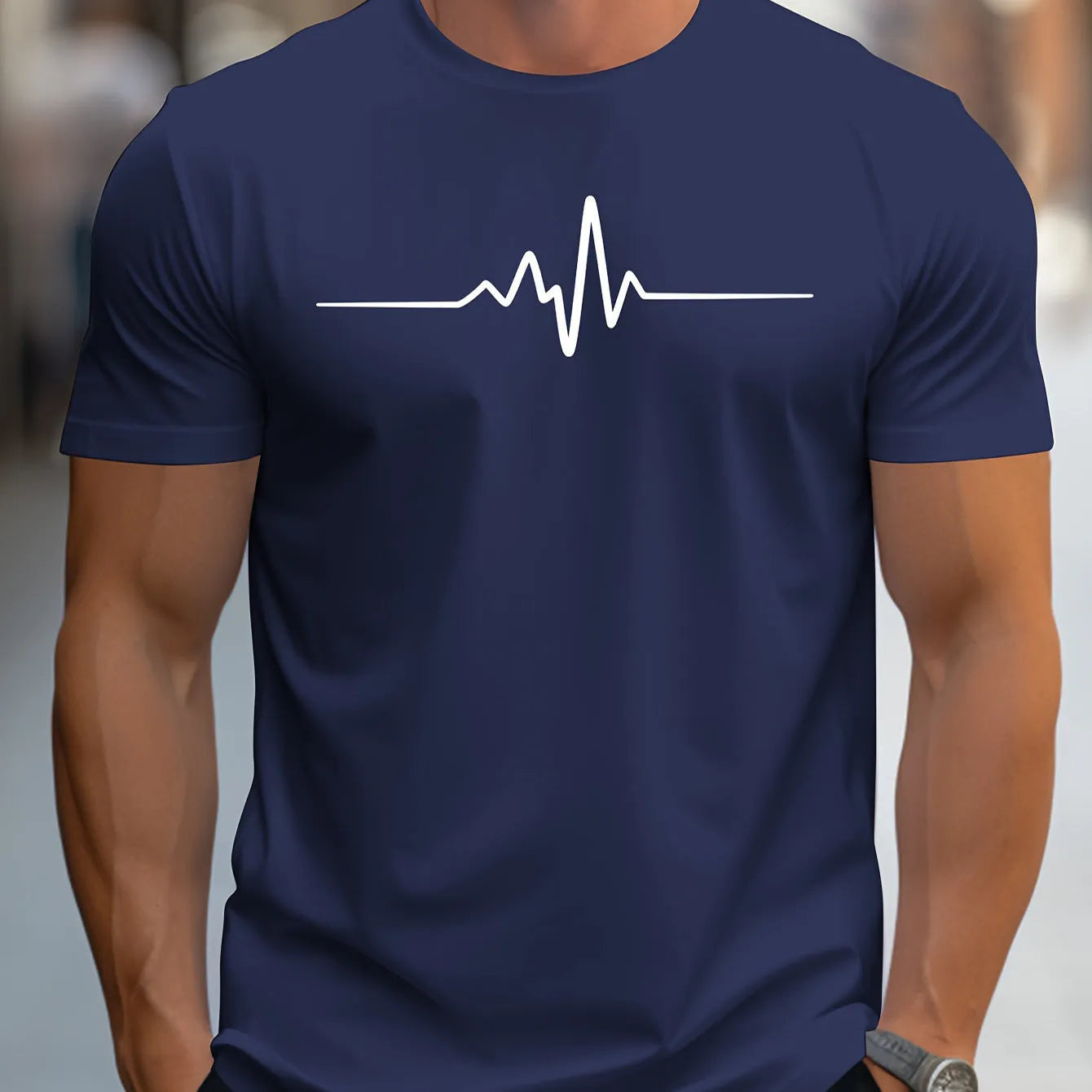 Men's loose fit short sleeve T-shirt in polyester blend fabric available in multiple colours