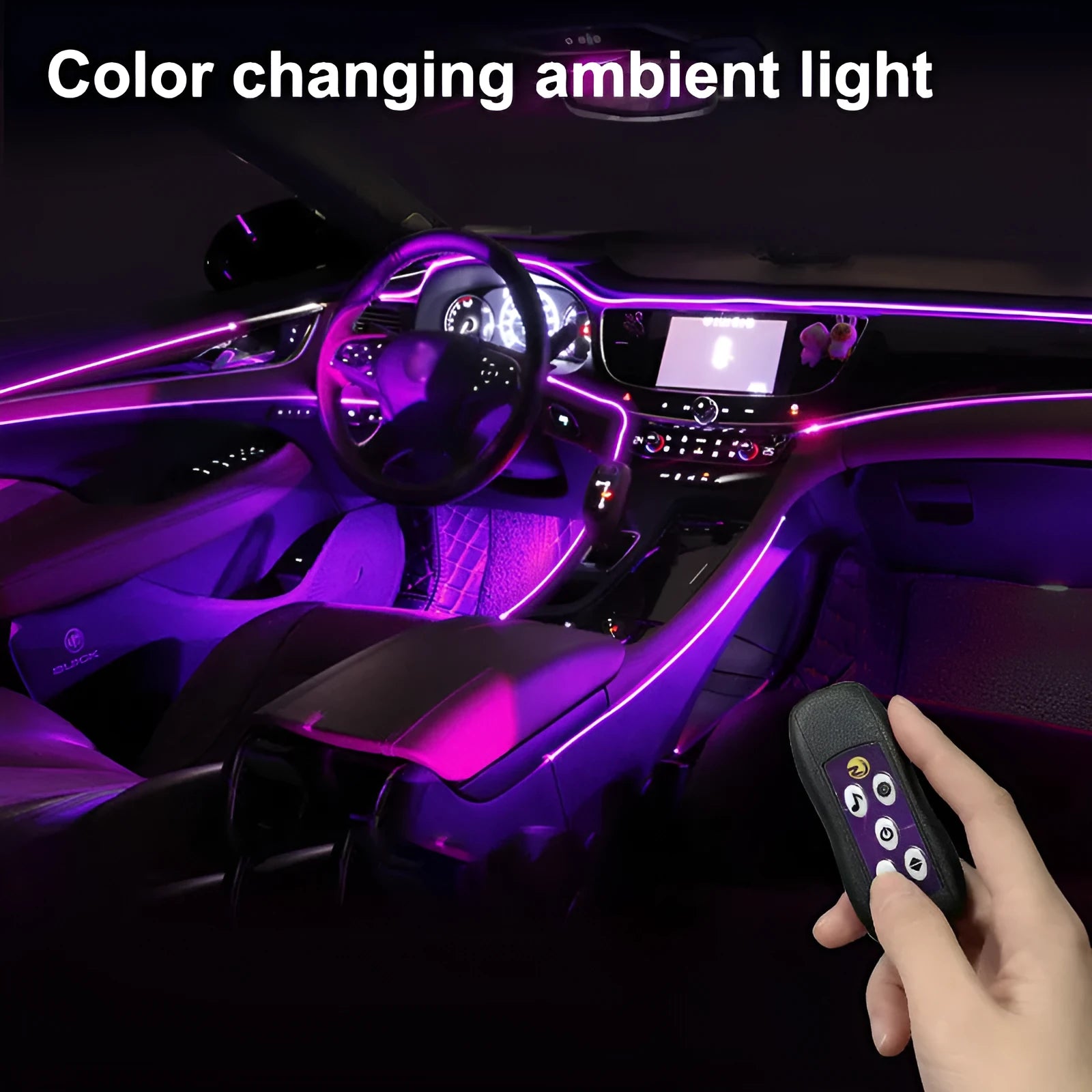 Car LED atmosphere lamp USB colour changing dashboard decorative neon light PVC strip