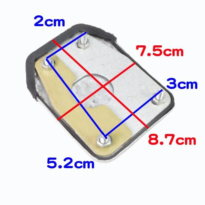Metal motorcycle brake pedal skid plate replacement part for universal fit