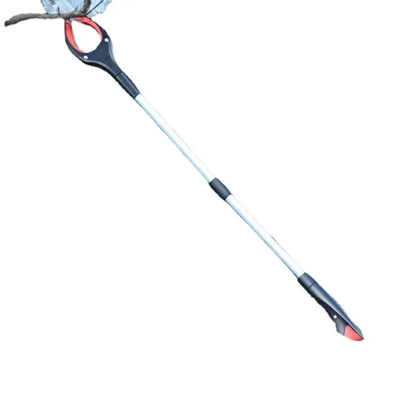 Plastic and aluminium alloy sewer pliers trash grabber tool in blue colour variant