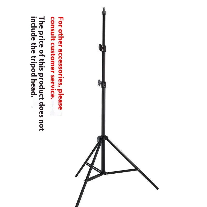 2.1m frosted carbon steel tripod light stand with mobile phone holder on floor