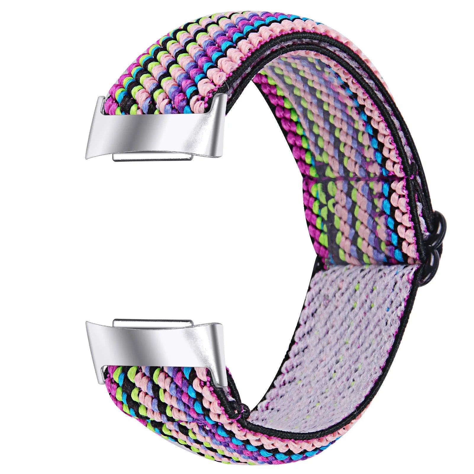 Adjustable printed elastic watch strap for Fitbit Charge 6 in Green Arrow colour, 5.5-8.5 inches fit