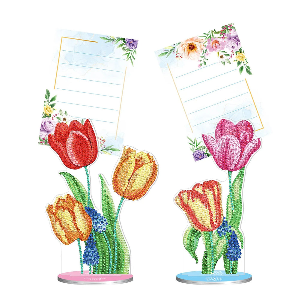 Diamond painting decorative note clip with American-style handmade design measuring 19 x 11.5 x 9cm