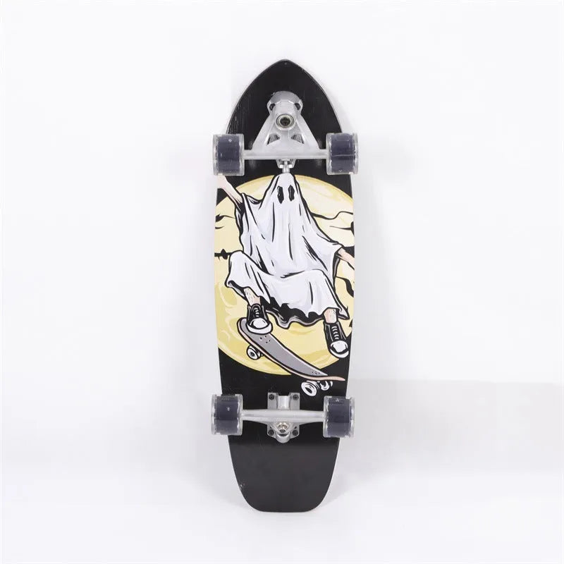 White maple wood street scooter skateboard with 31-inch deck