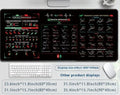 Black rubber desk mat with printed calculator keyboard layout, functioning as an anti-slip mouse pad.