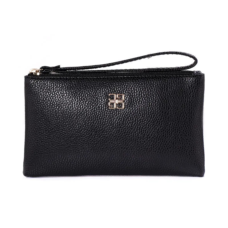 Long 55cm European American style PU leather phone wallet handbag with zipper closure in multiple colour options
