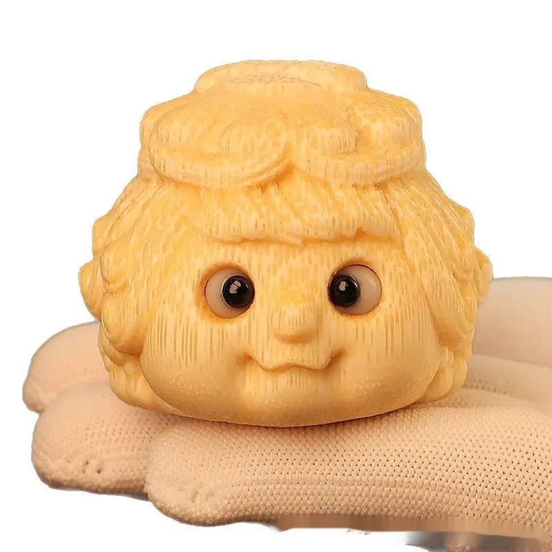 Solid bamboo golden toad princess ornament for household and Children's Day decoration