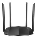 Dual-band wireless router with gigabit ports measuring 365mm by 286mm by 70mm