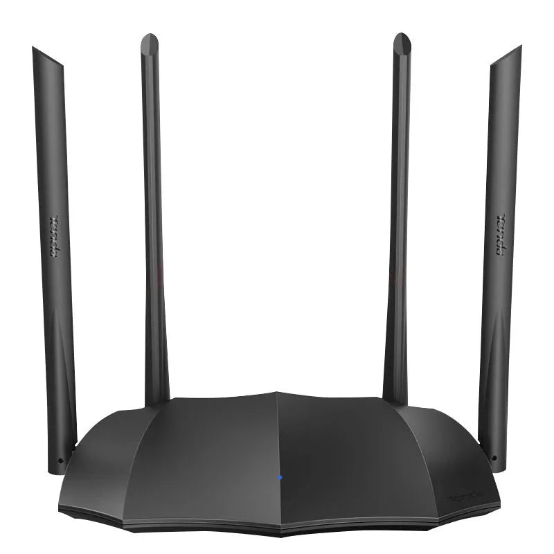 Dual-band wireless router with gigabit ports measuring 365mm by 286mm by 70mm
