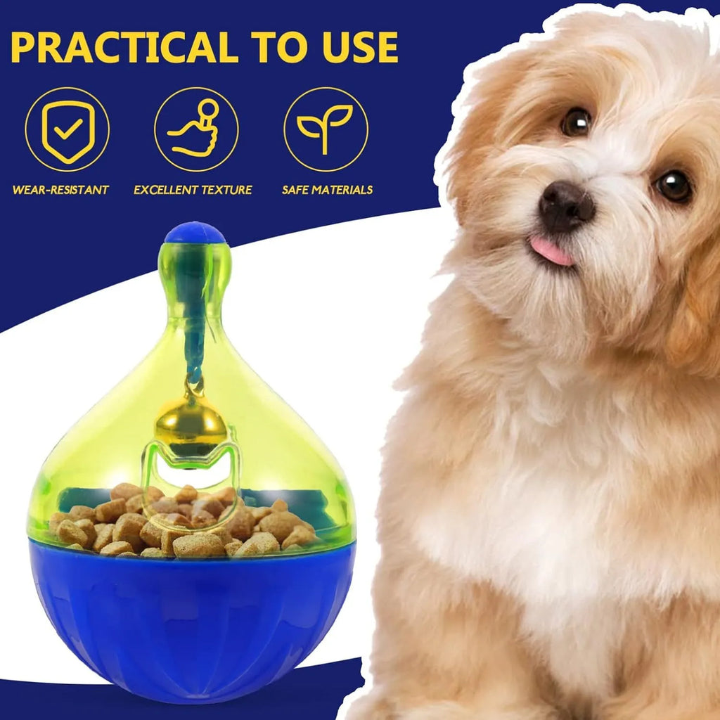 Interactive pet treat dispenser tumbler toy for dogs and cats