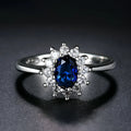 Electroplated copper women's ring with floral design and inlaid zirconium elements in colour options