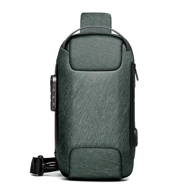 Men's waterproof Oxford cloth anti-theft crossbody messenger bag with laptop compartment
