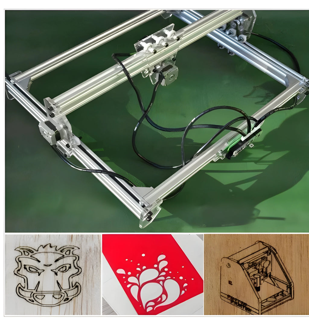 Miniature laser engraving machine with 3000mw laser module and 400x300mm bottom plate