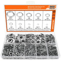 304 stainless steel spring lock washer assortment with 900 pieces in metric sizes 2mm to 12mm