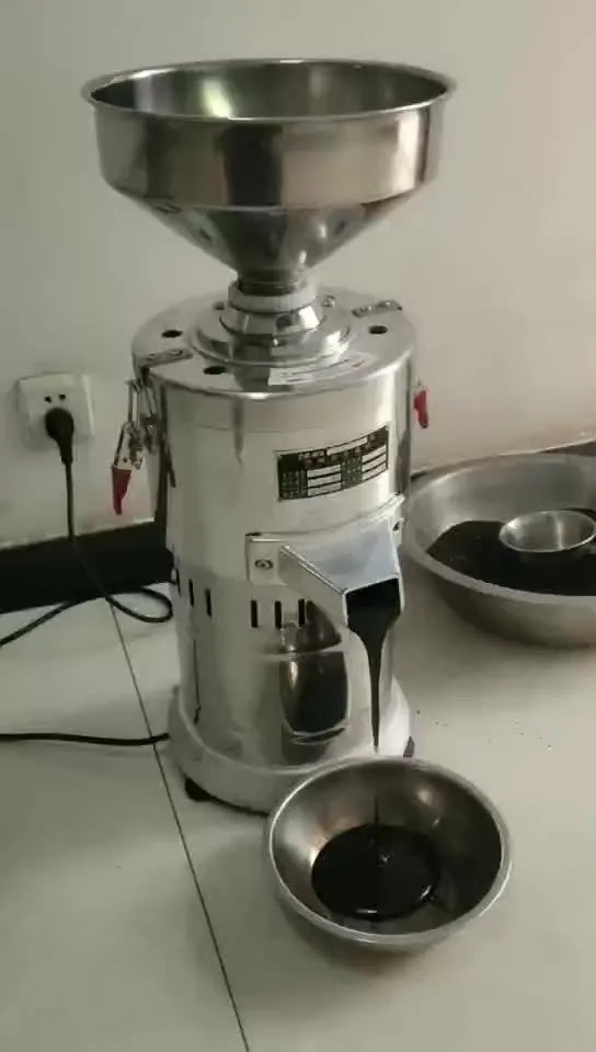 Electric sesame paste machine stainless steel aluminium polishing 33x30x63cm 100mm grinding wheel