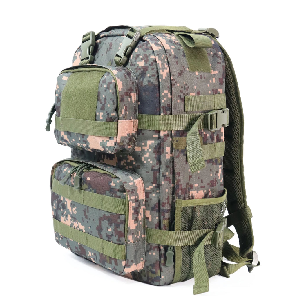 Camouflage outdoor waterproof rucksack Oxford cloth air pillow belt 30x15x46cm capacity below 20L male backpack