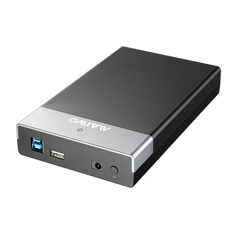 3.5 inch SATA to USB hard disk enclosure with power supply and data cable