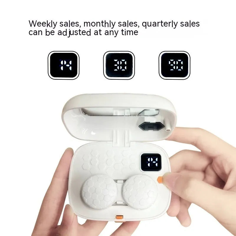 Automatic ultrasonic cleaning machine for invisible glasses in plastic housing