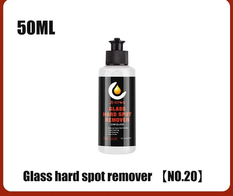 Glass oil film remover cleaning cream paste in tub for car window decontamination.