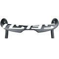 Carbon fibre road bike bent handlebar with innerline routing in black finish