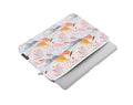 White waterproof PU leather laptop inner sleeve for 14-inch computers.