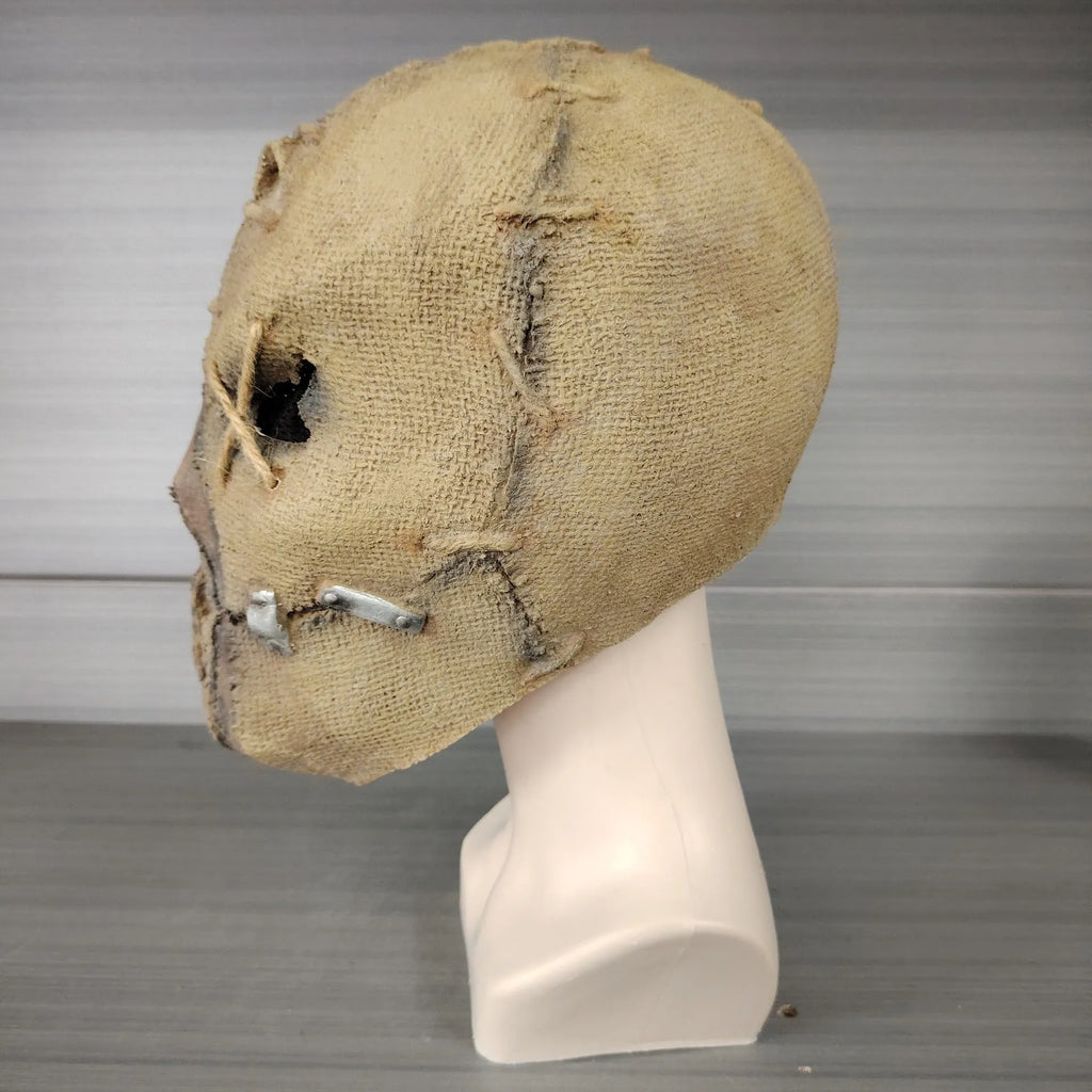 Latex horror mask with scar skull design for Halloween costumes