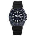 Waterproof luminous quartz men's watch with blue dial and steel strap