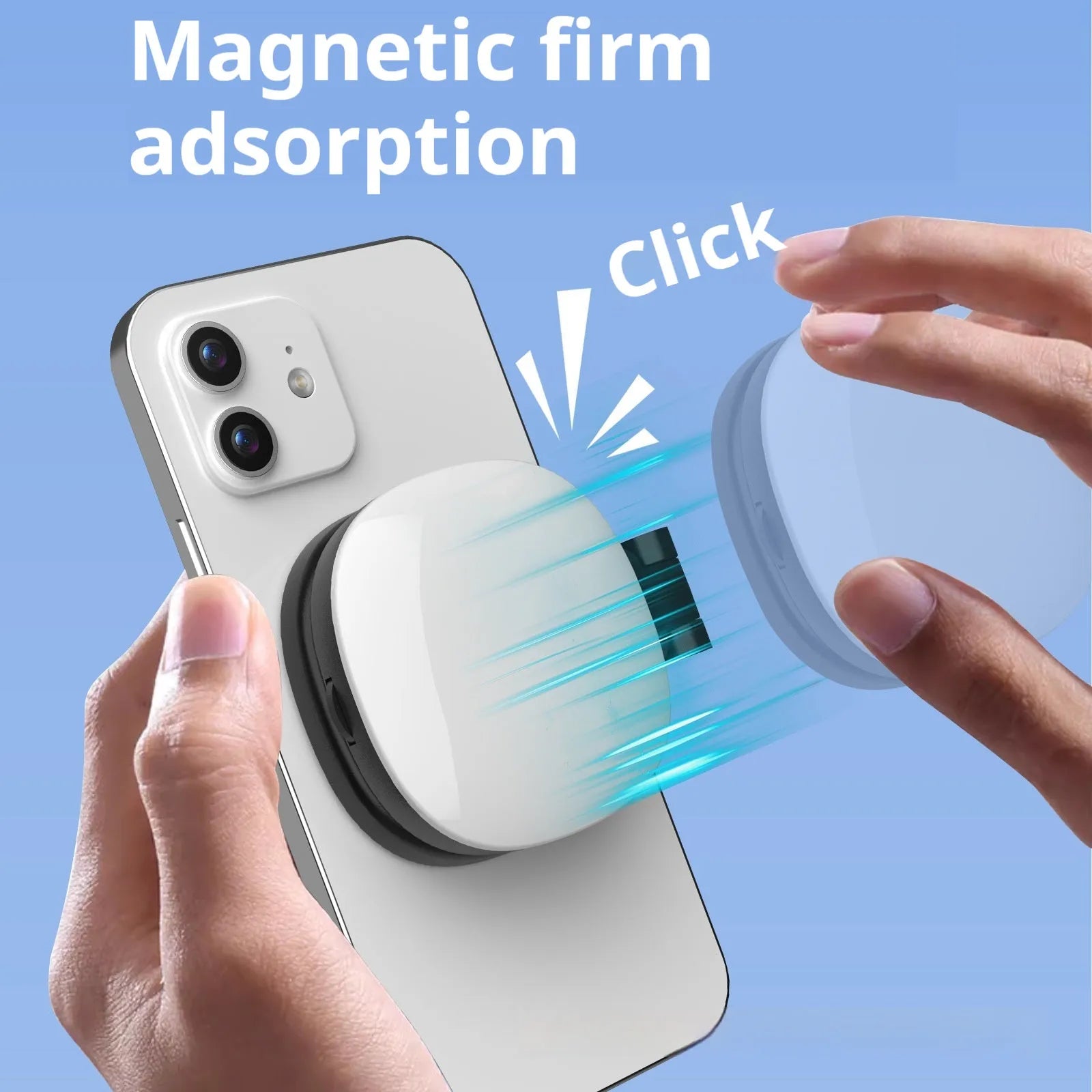 Black and white mobile phone magnetic selfie fill light with adjustable lighting for photography