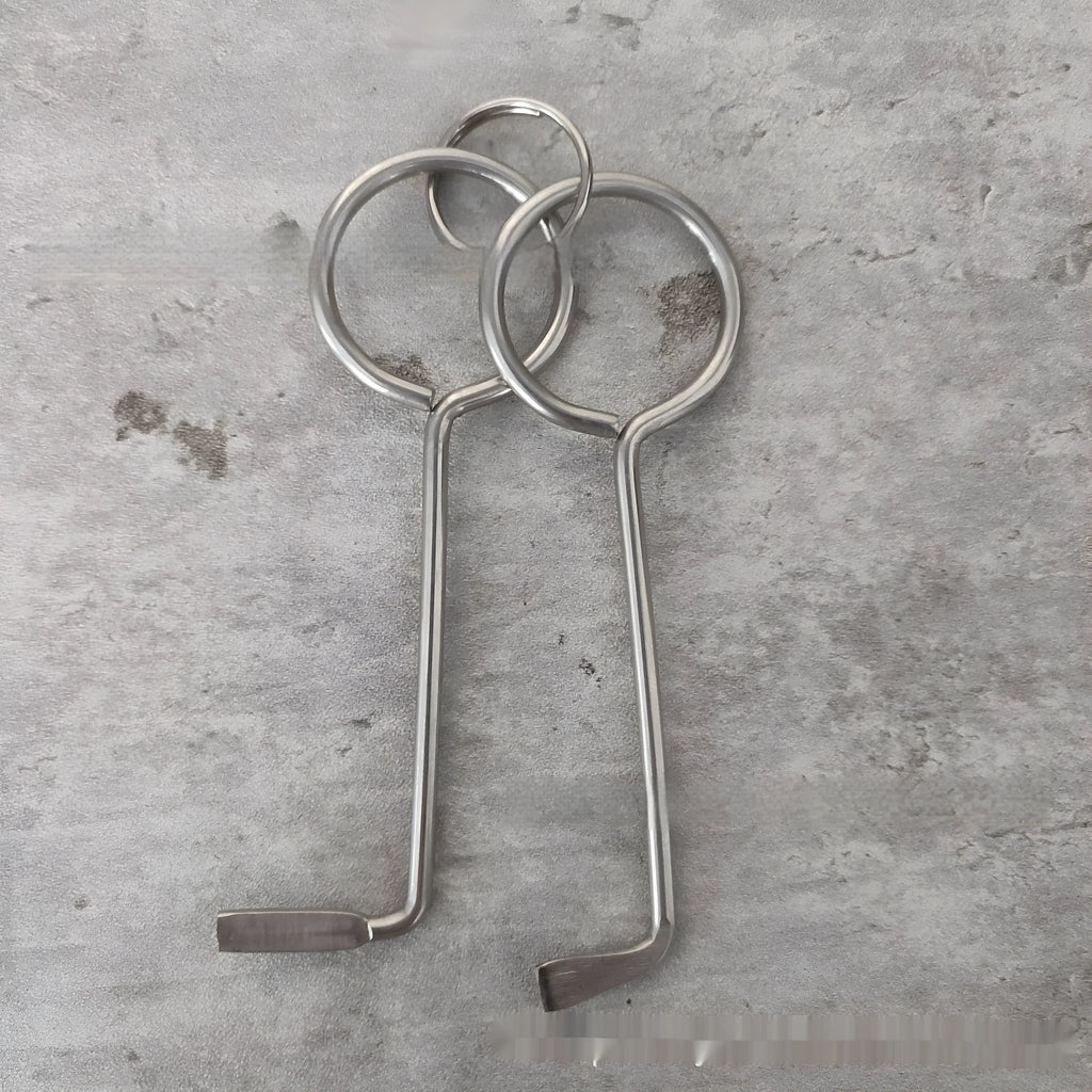 Two identical silver alloy steel adjustable wrench tools side by side.