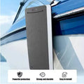 Blue and grey EVA foam ship fenders showing two size options for marine anti-collision protection