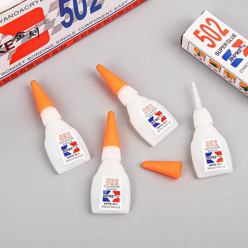 A 3g tube and an 8g tube of specialised instant strong adhesive for shoe repair