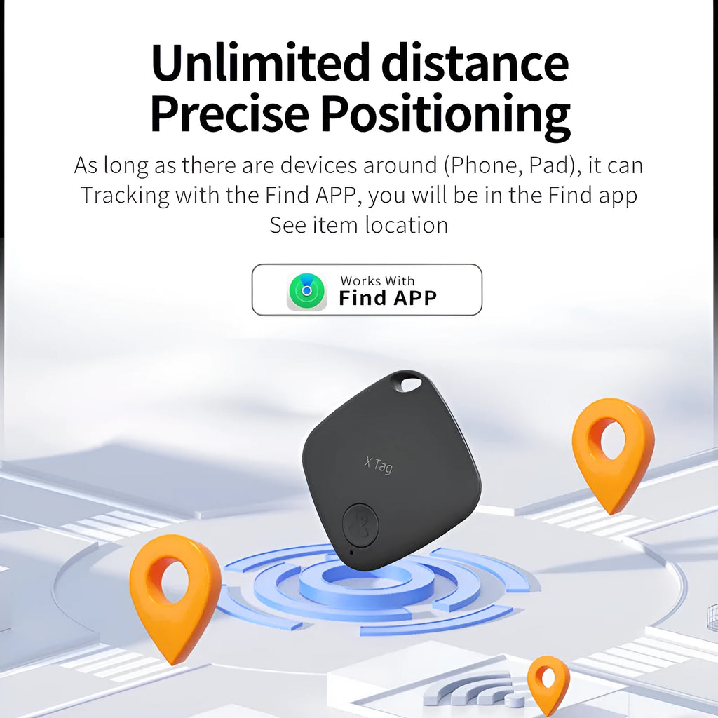 Compact black Bluetooth anti-lost tracker and alarm for keys and wallets.