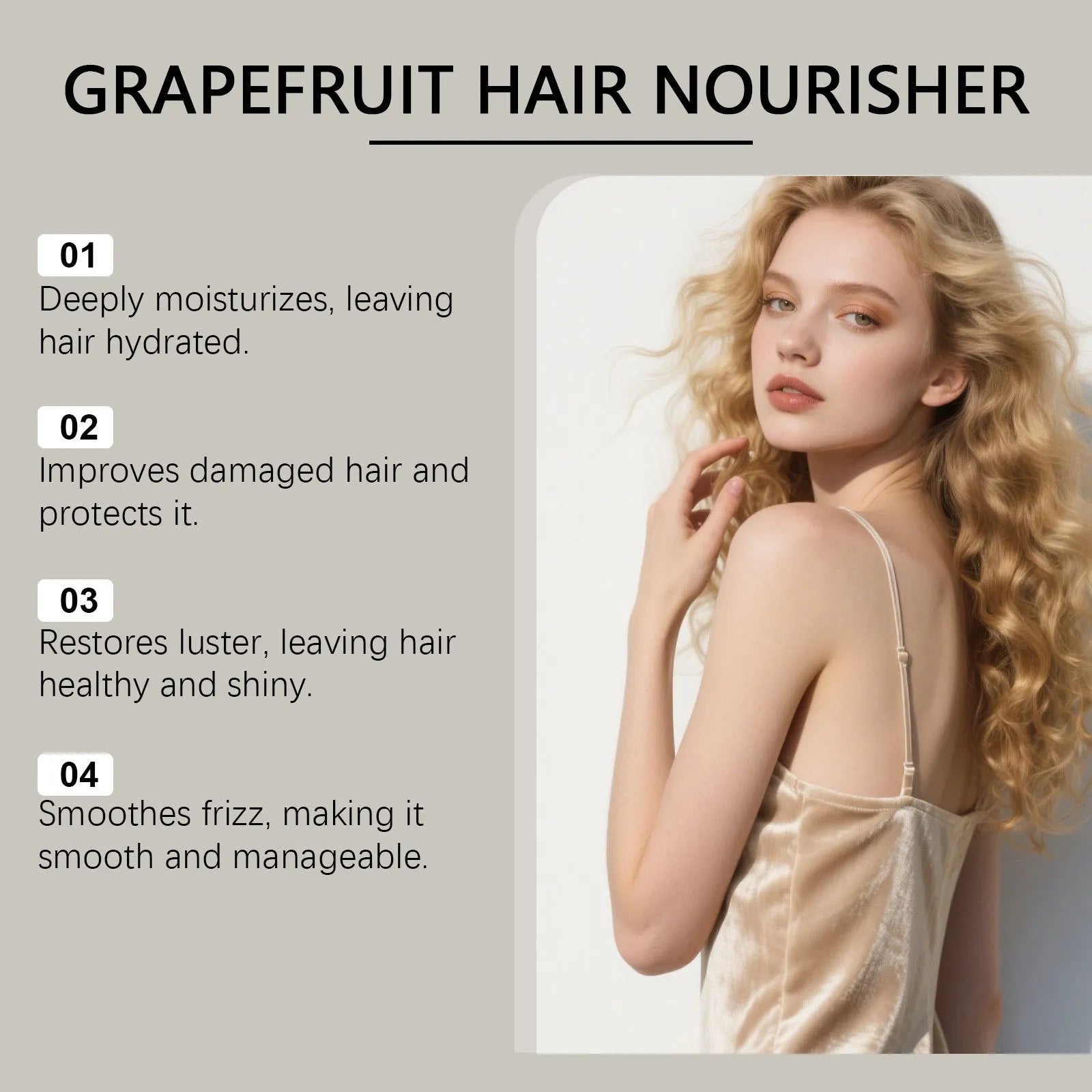120ml bottle of Grapefruit Hair Conditioner with botanical oils including grapefruit seed, rosemary, and ginger root
