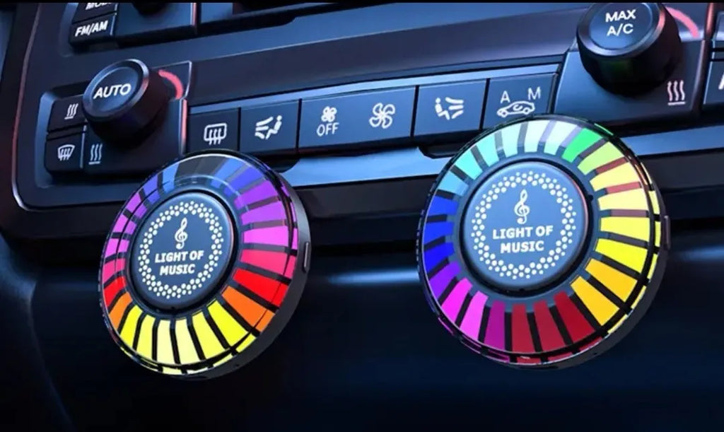 Car air vent atmosphere light with RGB lighting and aromatherapy diffuser