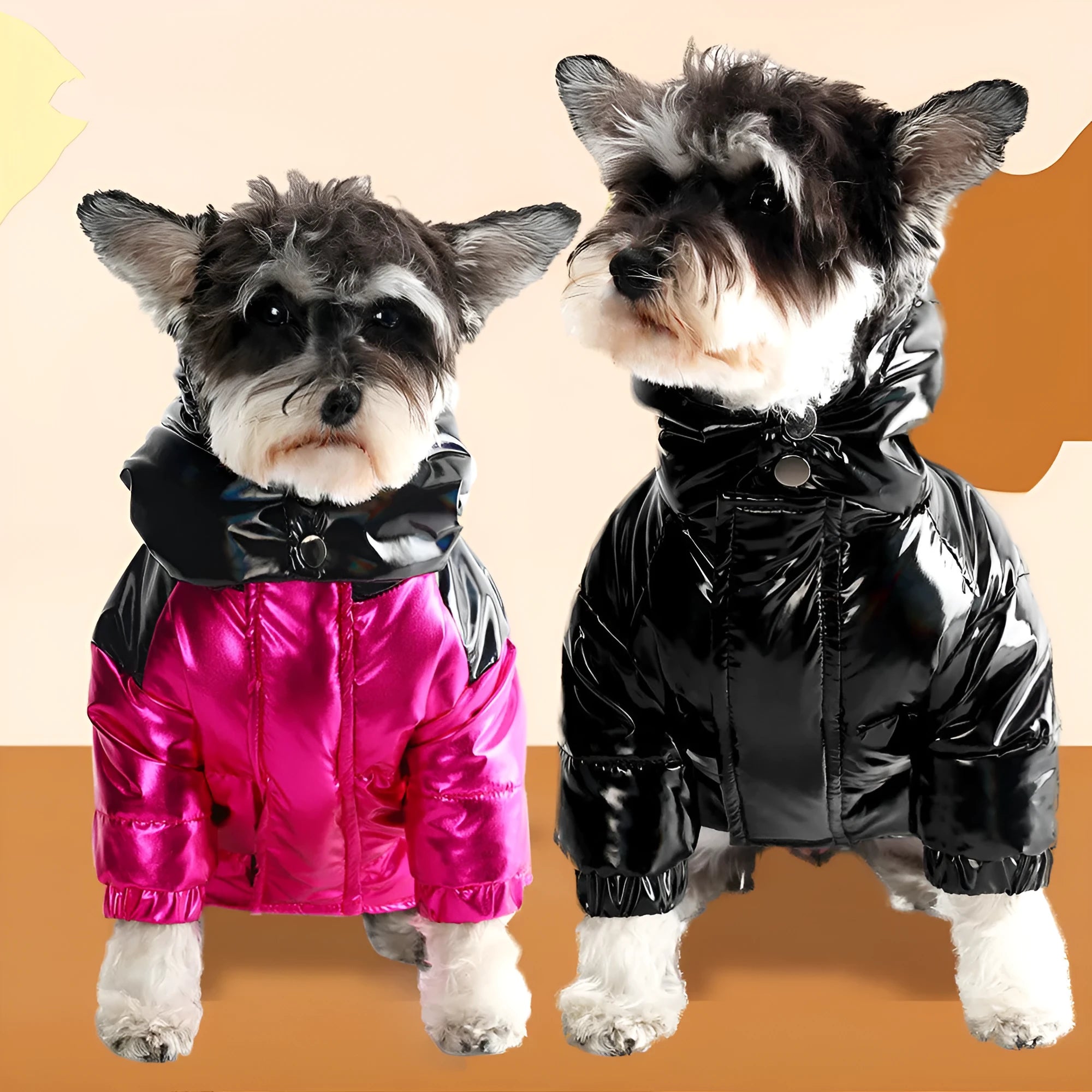 Thick warm pet dog down jacket in red colour, 90% pure duck down fill for small to large dogs