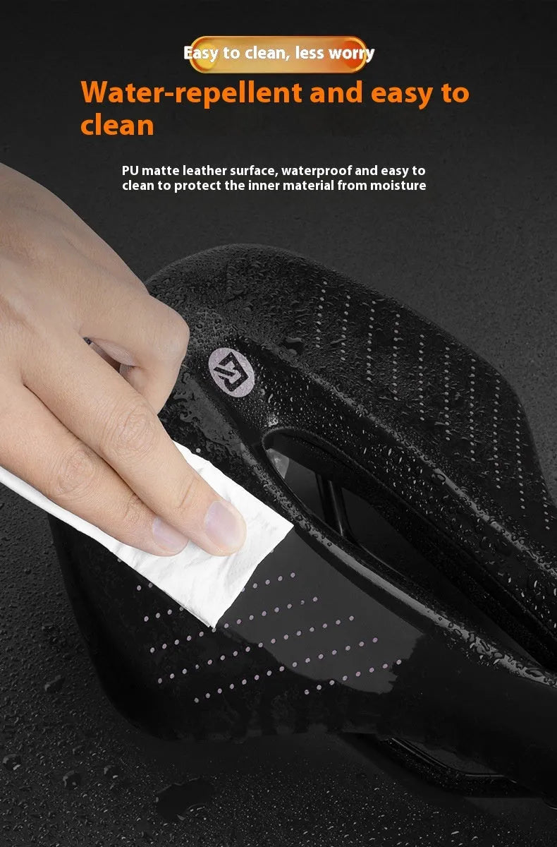 Black and pink PU foam resin sponge bike seat cushion size M for mountain and road cycling